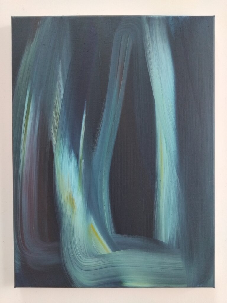 Sans titre, 2025 Acrylique et pigments sur toile, 40x30 cm