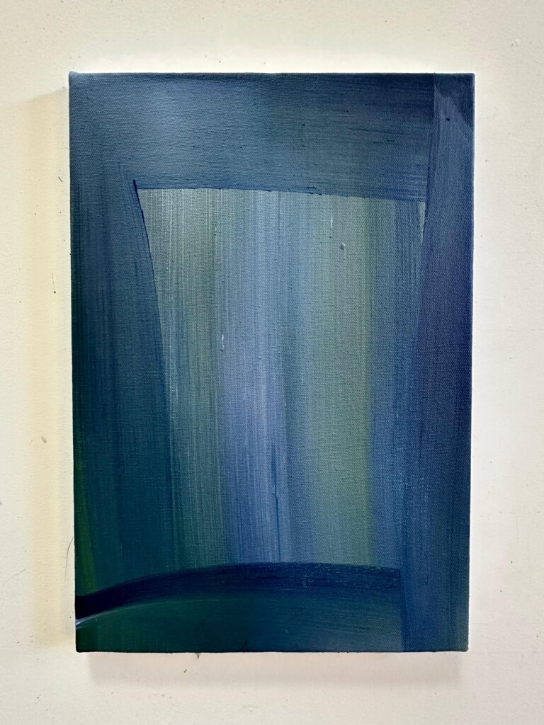 Sans titre, 2024 Acrylique et pigments sur toile, 31x29 cm