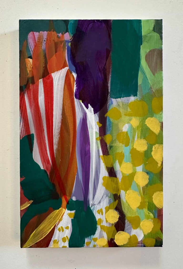 Pachamama, 2024 Acrylique et pigments sur toile, 22x35 cm