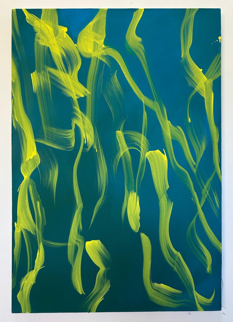 Sans titre, 2025 Acrylique et pigments sur toile, 120x85 cm