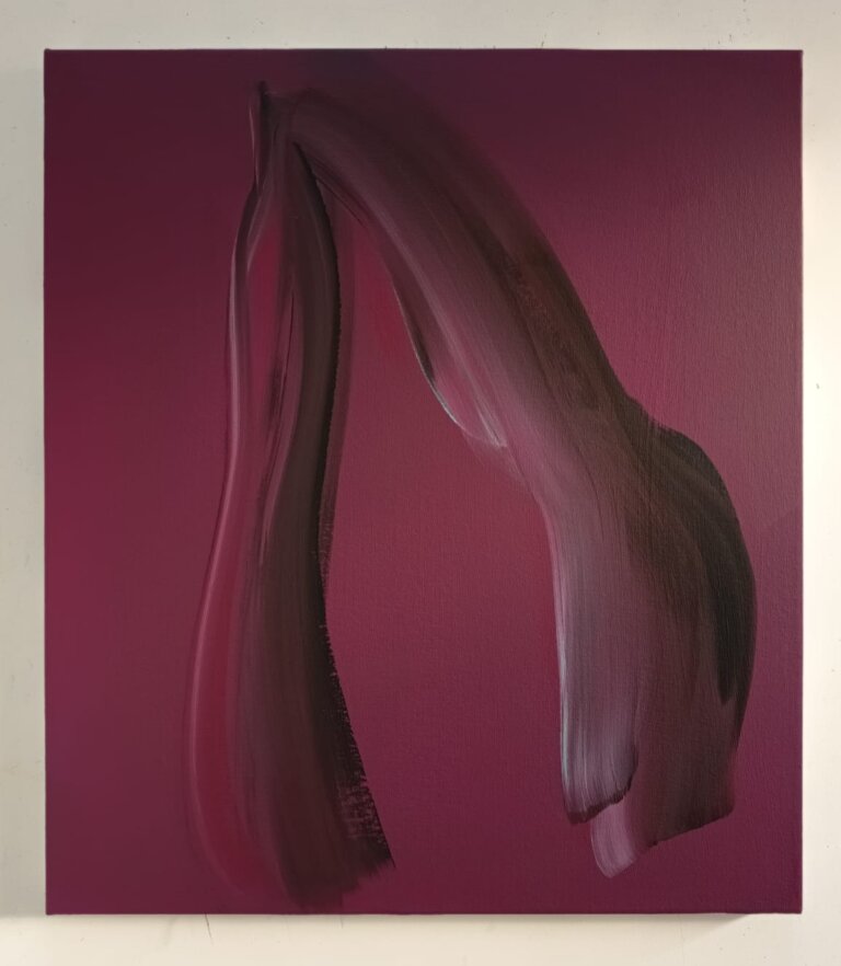 Sans titre, 2025 Acrylique et pigments sur toile, 80x70 cm