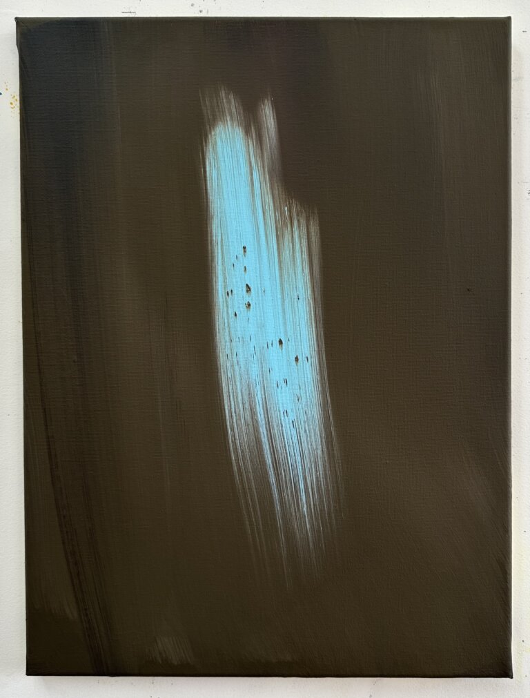 Sans titre, 2026 Acrylique et pigments sur toile, 40x30 cm
