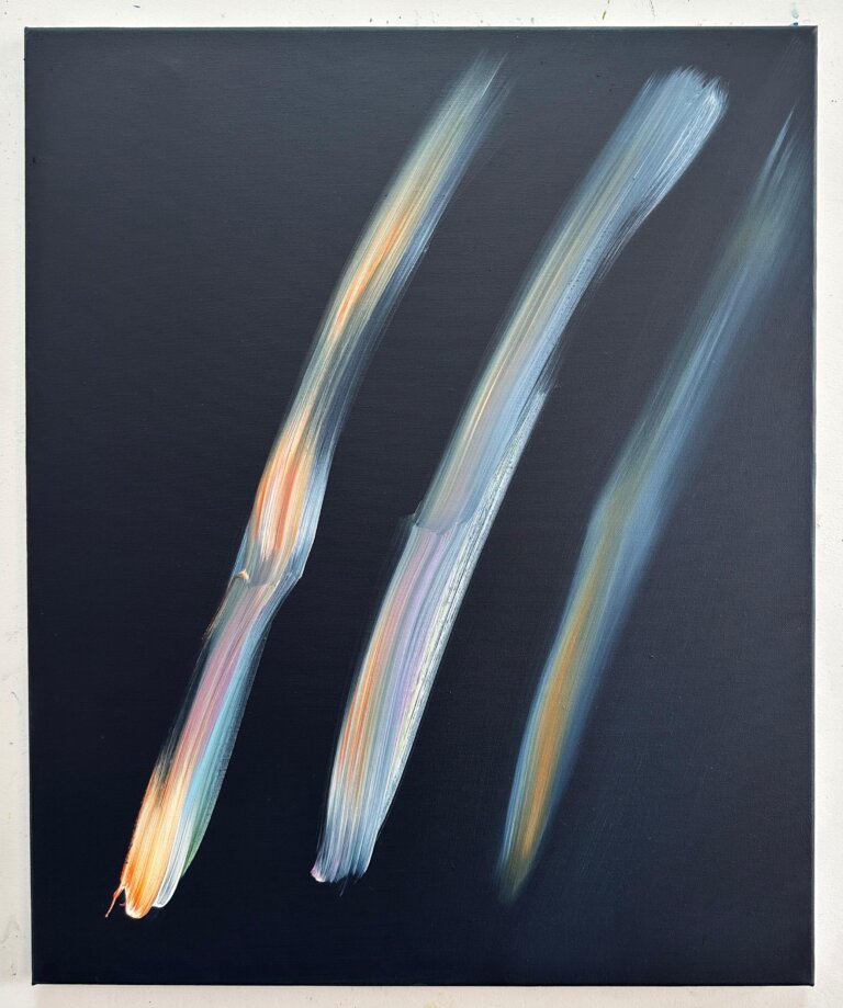 En pointillé #2, 2026 Acrylique et pigments sur toile