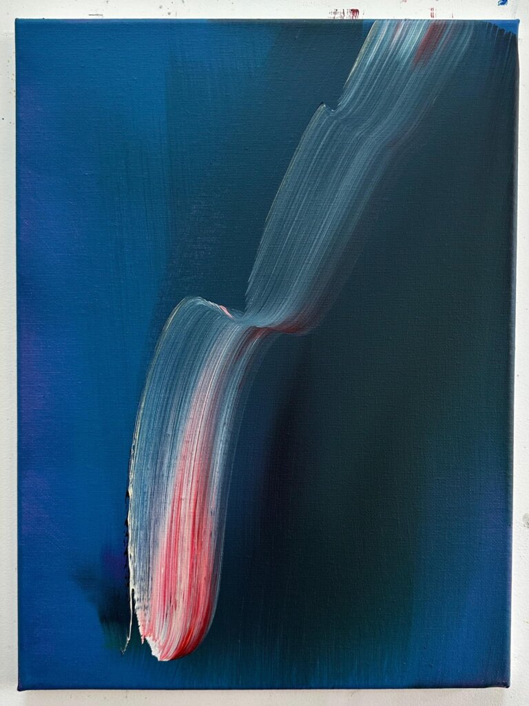 Sans titre, 2026 Acrylique et pigments sur toile, 40x30 cm